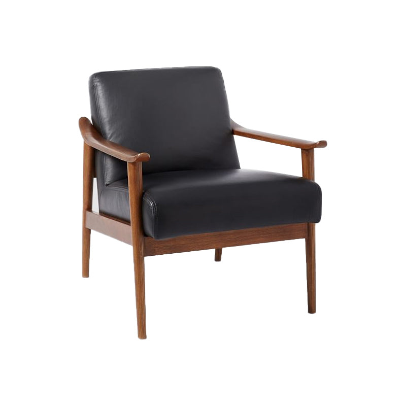 28.74" Wide Arm Chair Solid Wood Frame Armchair with Basic Four Leg