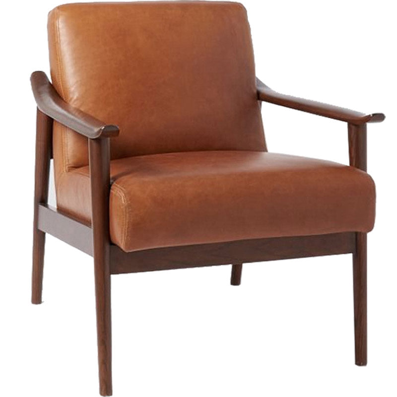 28.74" Wide Arm Chair Solid Wood Frame Armchair with Basic Four Leg