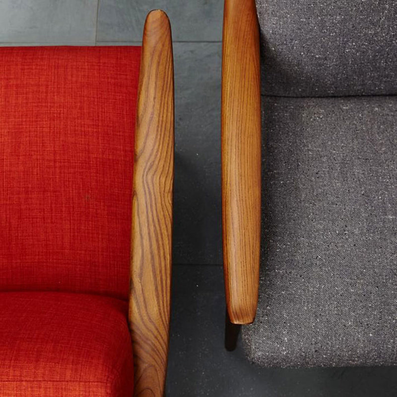 28.74" Wide Arm Chair Solid Wood Frame Armchair with Basic Four Leg