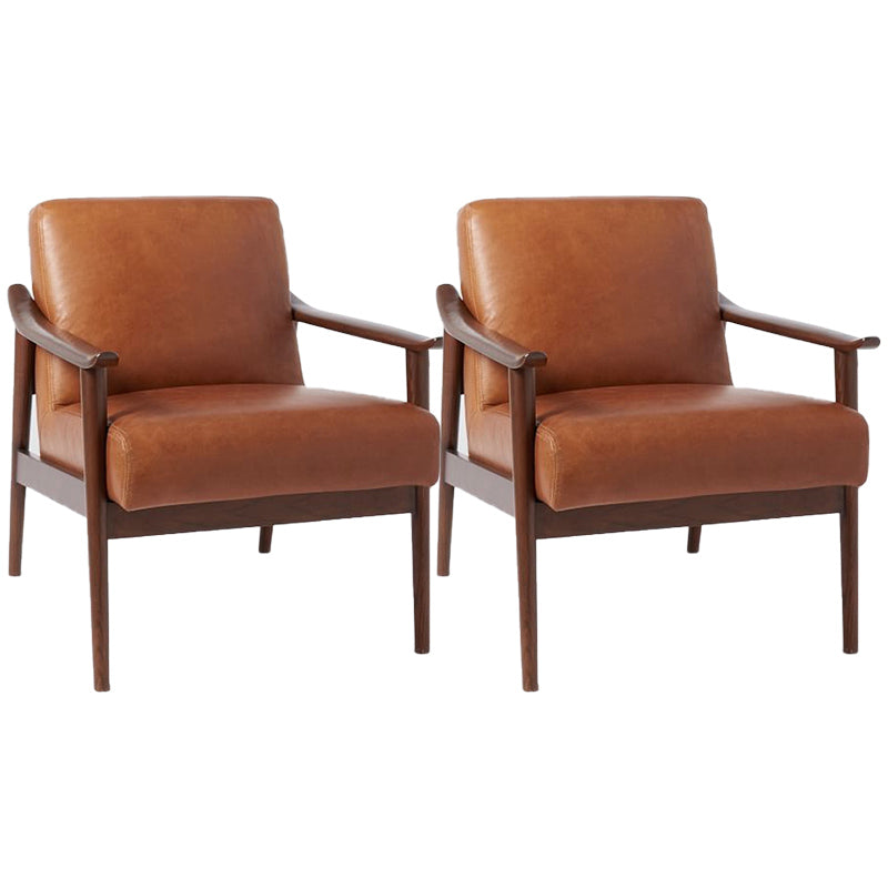 28.74" Wide Arm Chair Solid Wood Frame Armchair with Basic Four Leg