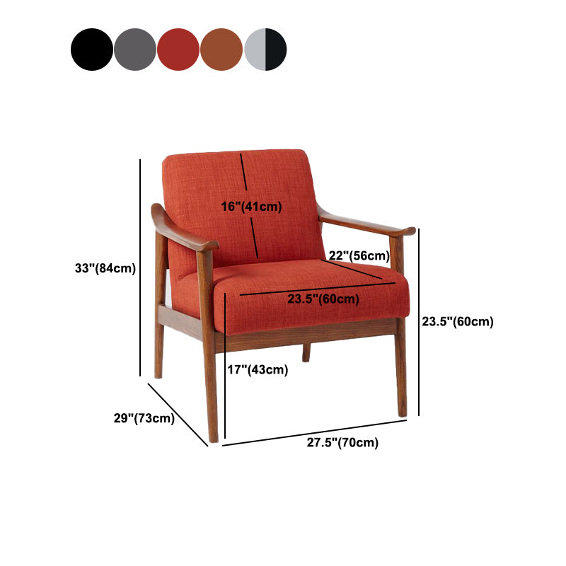 28.74" Wide Arm Chair Solid Wood Frame Armchair with Basic Four Leg
