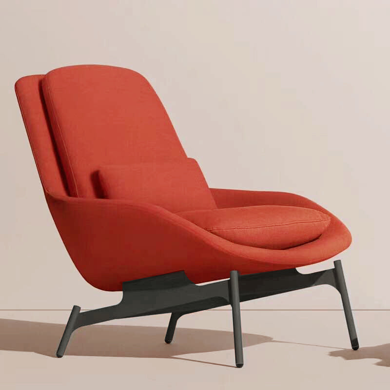 Linen Armless Chair 29.52" Wide Accent Chair with Cushion Back for Living Room