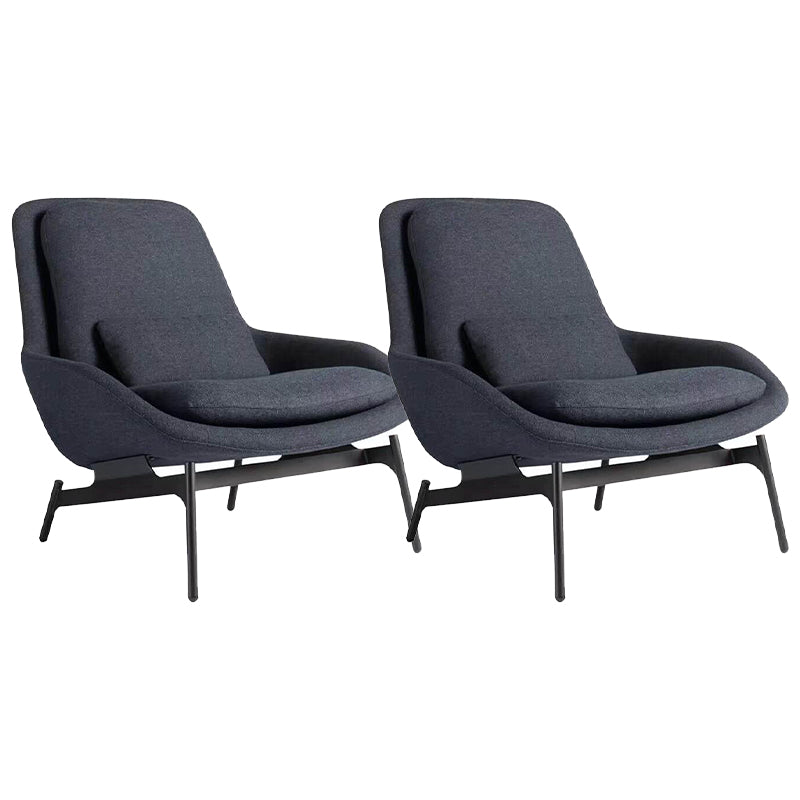 Linen Armless Chair 29.52" Wide Accent Chair with Cushion Back for Living Room