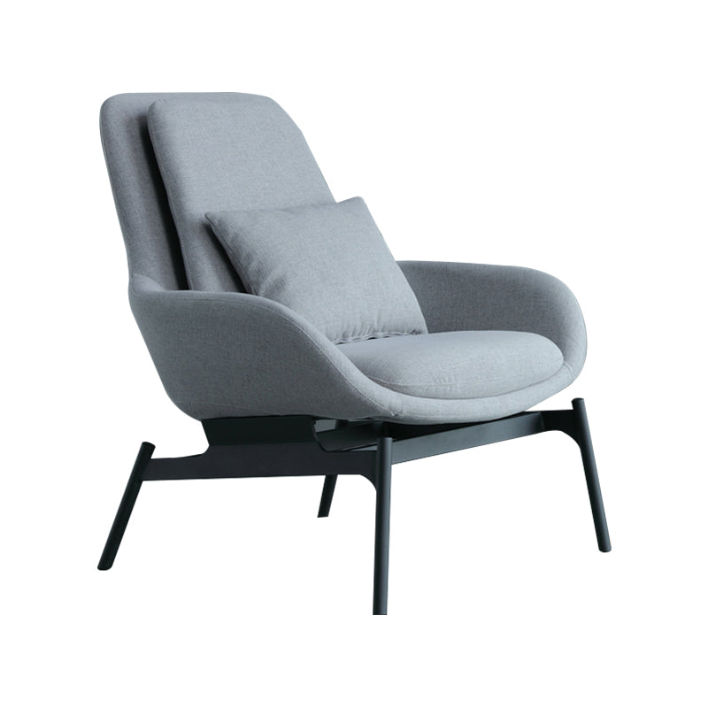 Linen Armless Chair 29.52" Wide Accent Chair with Cushion Back for Living Room