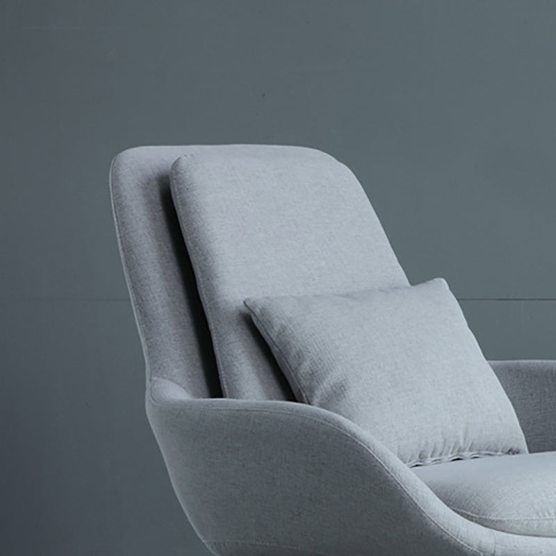 Linen Armless Chair 29.52" Wide Accent Chair with Cushion Back for Living Room