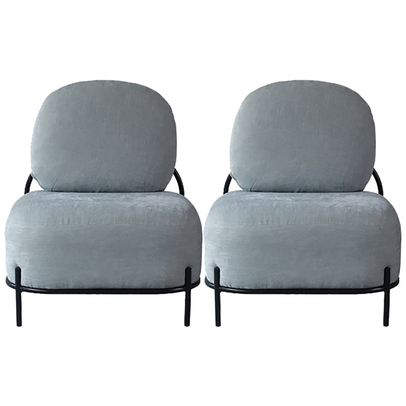 27.95" Wide Armless Linen Chair Basic Four Leg Chair for Living Room