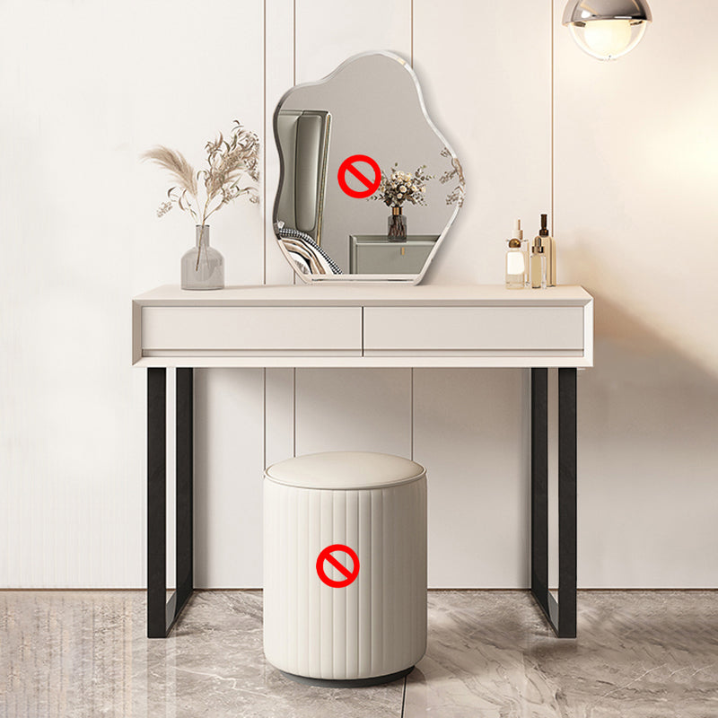 Gray/White 15.74" W x 29.521" H With Drawer Contemporary Makeup Table