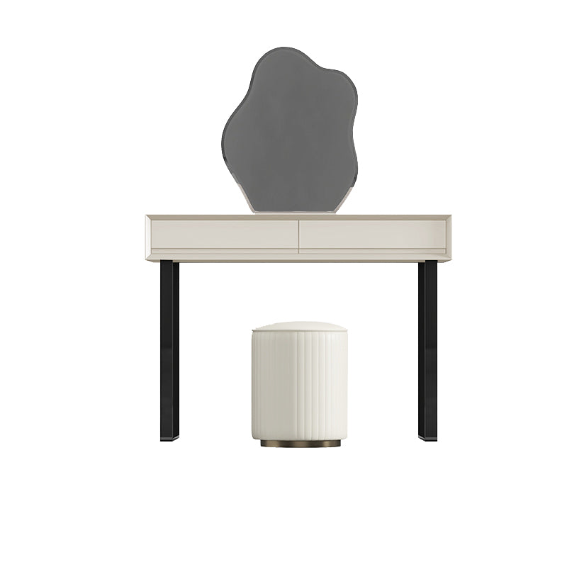 Gray/White 15.74" W x 29.521" H With Drawer Contemporary Makeup Table