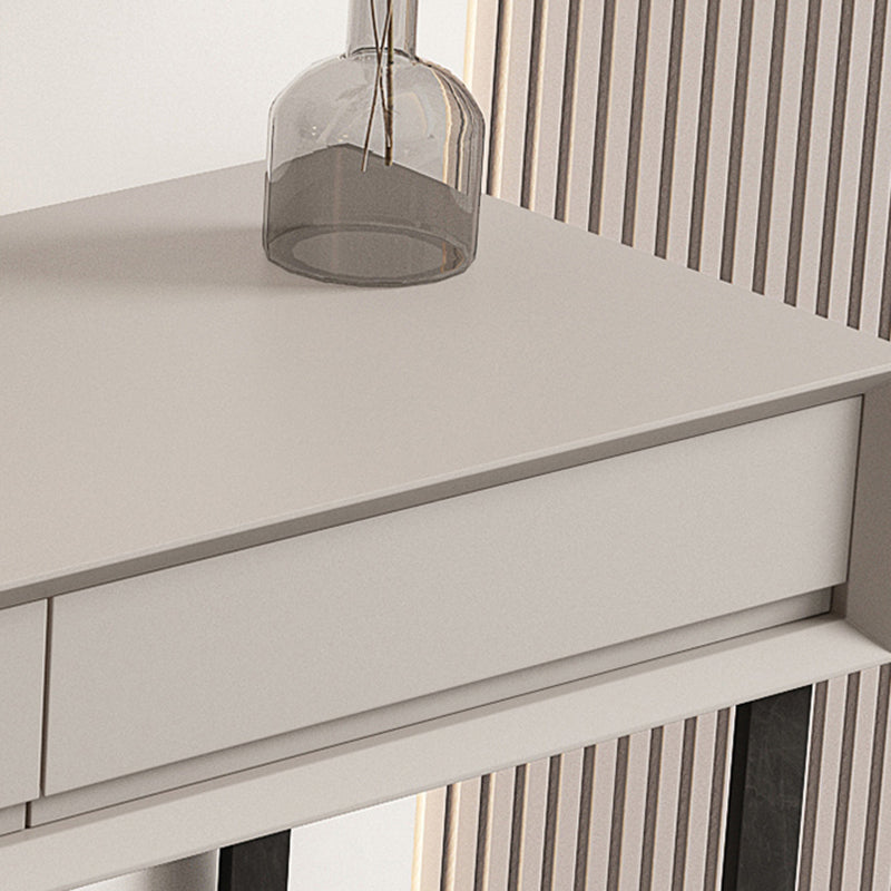 Gray/White 15.74" W x 29.521" H With Drawer Contemporary Makeup Table