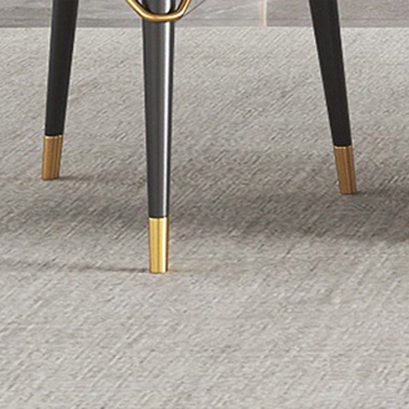 Modern Rectangle Double Pedestal Table Stainless Steel Base Dining Table