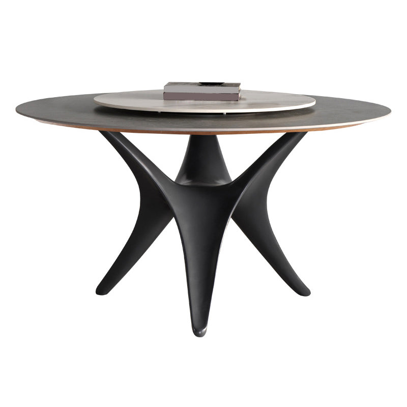 Modern style Round Dinner Table Steel Pedestal Base Table for Room