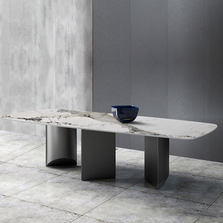 Modern Style Sintered Stone Table Rectangle Dining Table for Kitchen