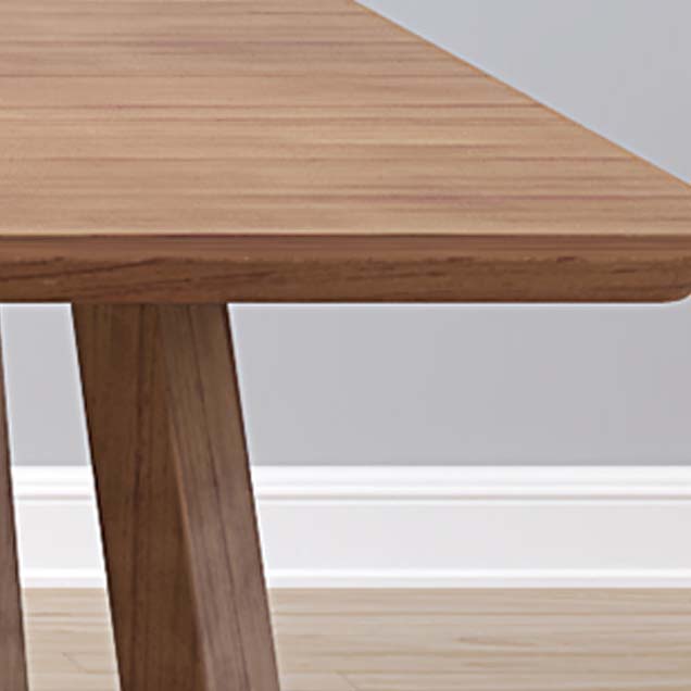 Pine Wood Top Dining Table Traditional Luxury Rectangle Table with Sled Base