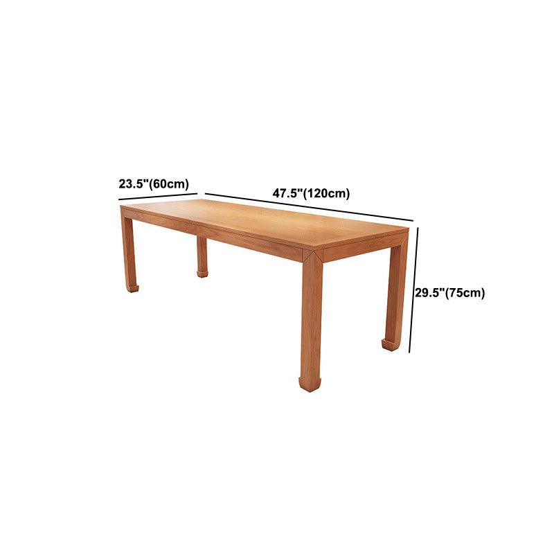 Solid Wood Top Dining Table Rectangle Dining Table with 4 Legs