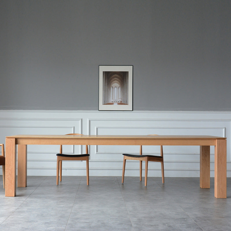 Rectangle Pine Wood Table for Restaurant Modern Dining Table with 4 Legs