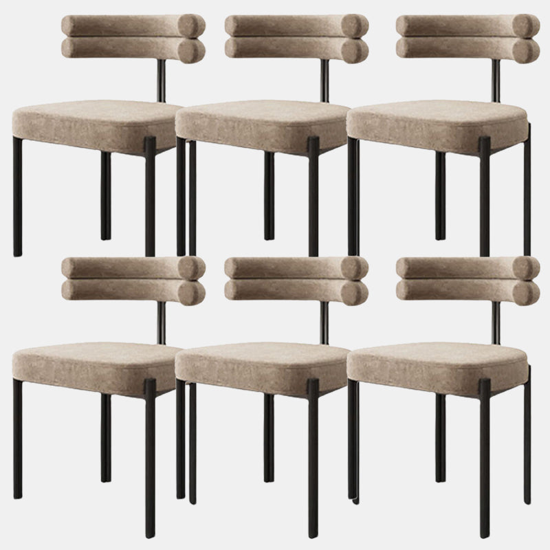 Industrial Velvet Dining Room Chair Open Back Dining Side Chair for Restaurant Use