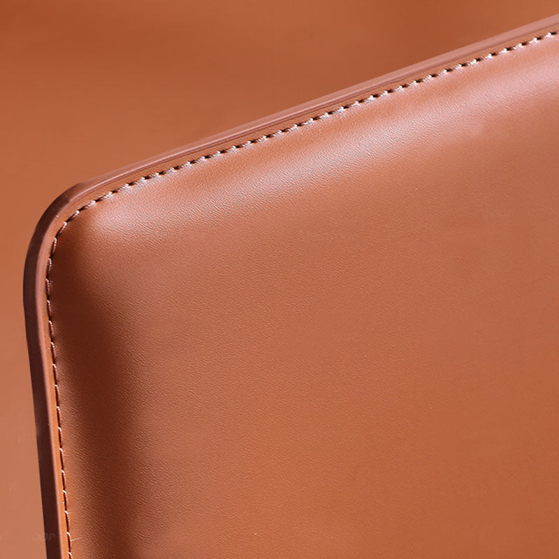 Designer Style Armless Chair Parsons Back Leather Chair for Restaurant