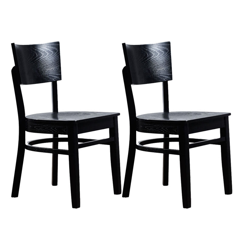 Contemporary Chair Armless Open Back Chair with Wood Legs for Kitchen