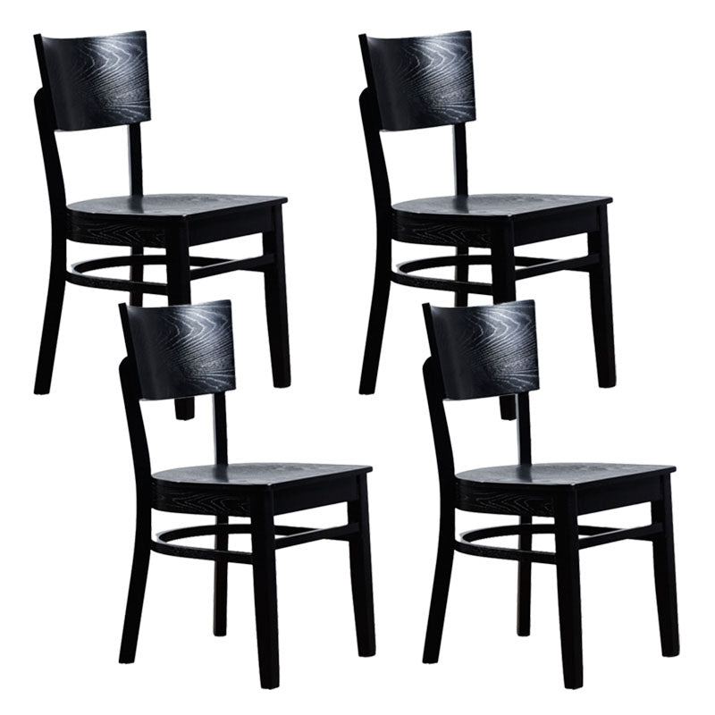 Contemporary Chair Armless Open Back Chair with Wood Legs for Kitchen