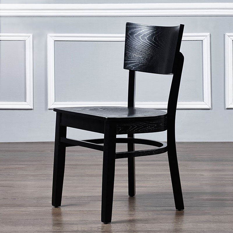 Contemporary Chair Armless Open Back Chair with Wood Legs for Kitchen