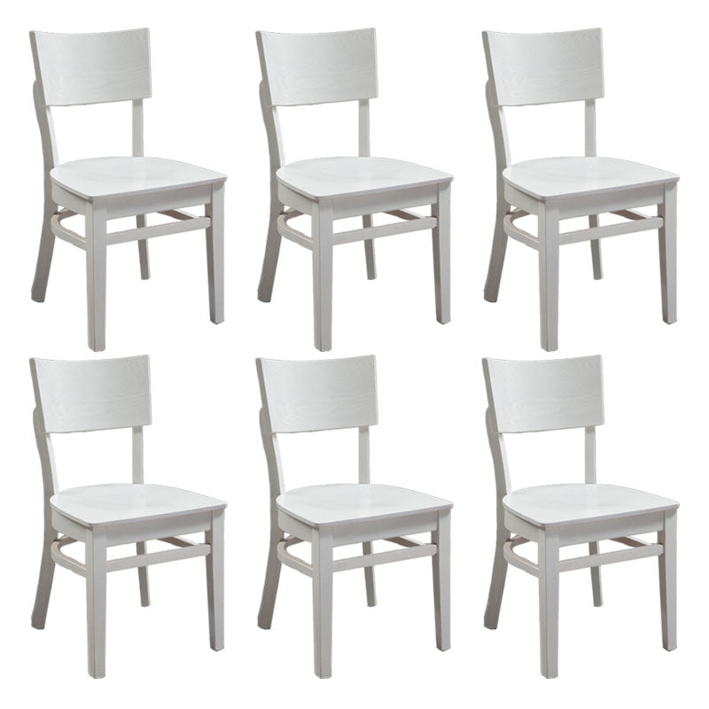 Contemporary Chair Armless Open Back Chair with Wood Legs for Kitchen