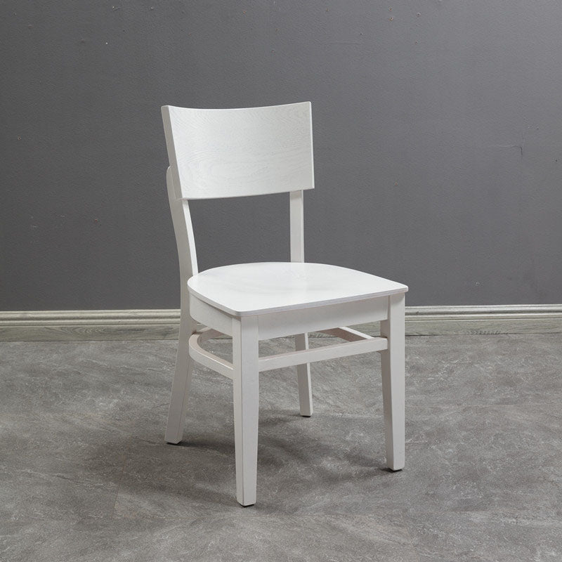 Contemporary Chair Armless Open Back Chair with Wood Legs for Kitchen