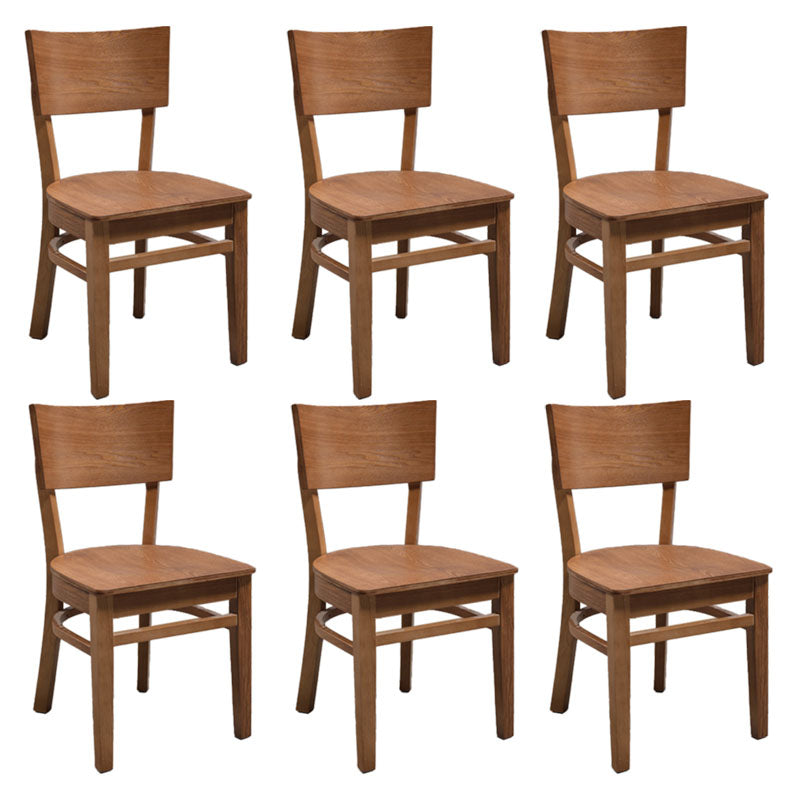 Contemporary Chair Armless Open Back Chair with Wood Legs for Kitchen