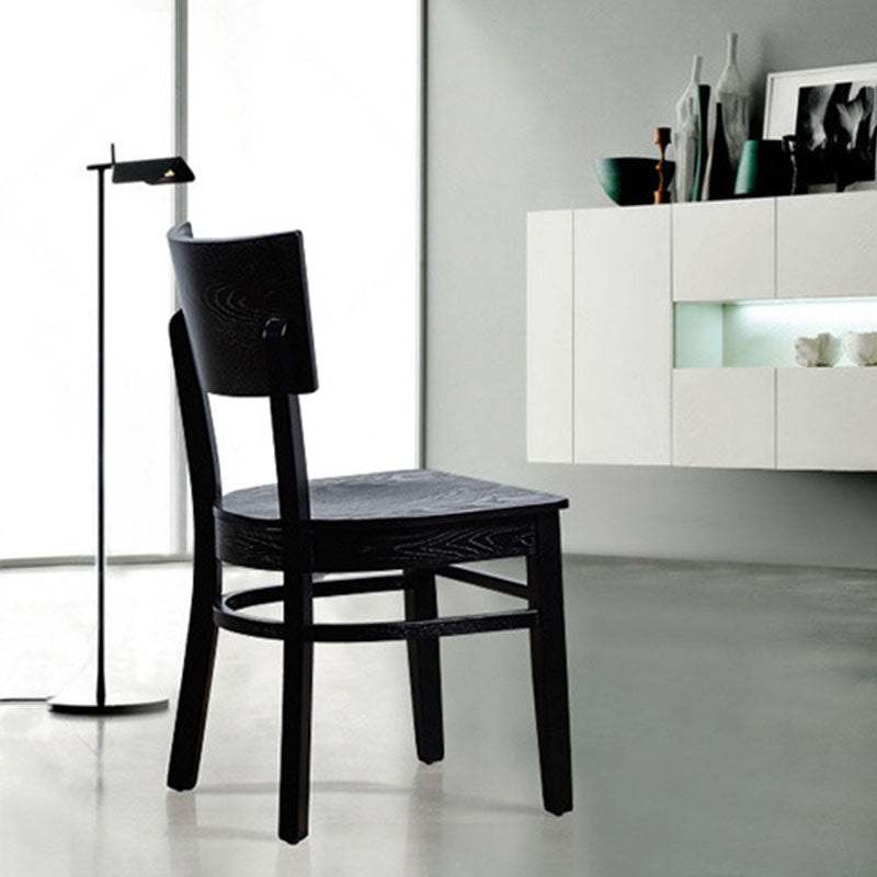 Contemporary Chair Armless Open Back Chair with Wood Legs for Kitchen