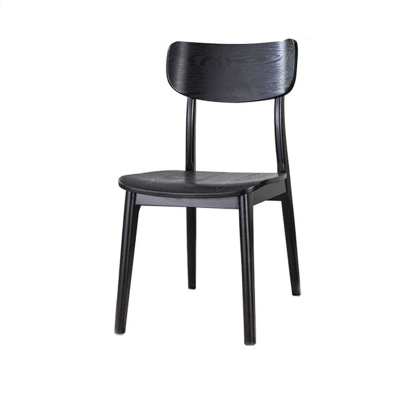 Contemporary Style Chair Armless Open Back Chair with Wood Legs for Kitchen