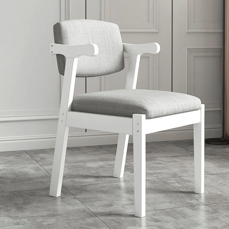 Contemporary Style Chair Armless Open Back Chair with Wood Legs for Home