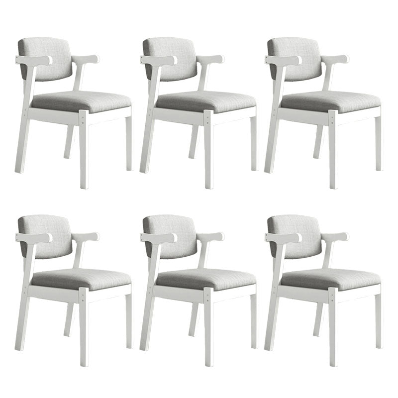 Contemporary Style Chair Armless Open Back Chair with Wood Legs for Home