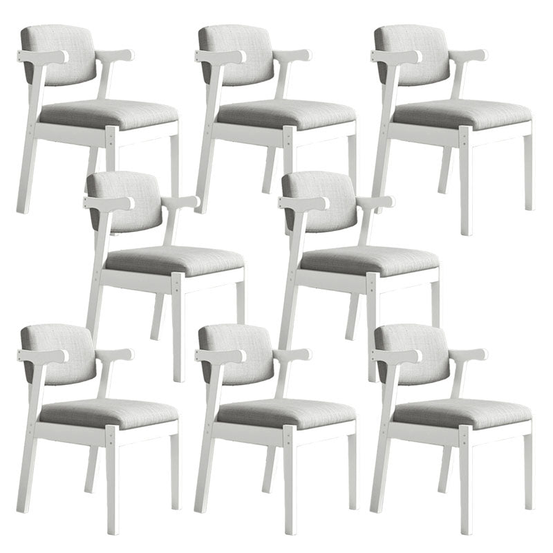 Contemporary Style Chair Armless Open Back Chair with Wood Legs for Home