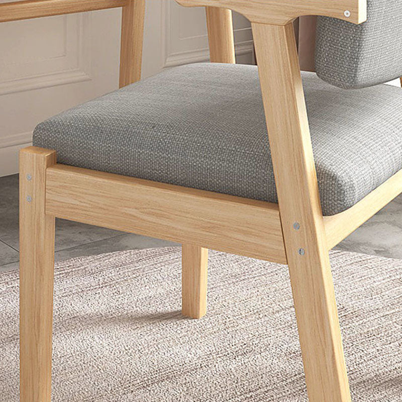 Contemporary Style Chair Armless Open Back Chair with Wood Legs for Home