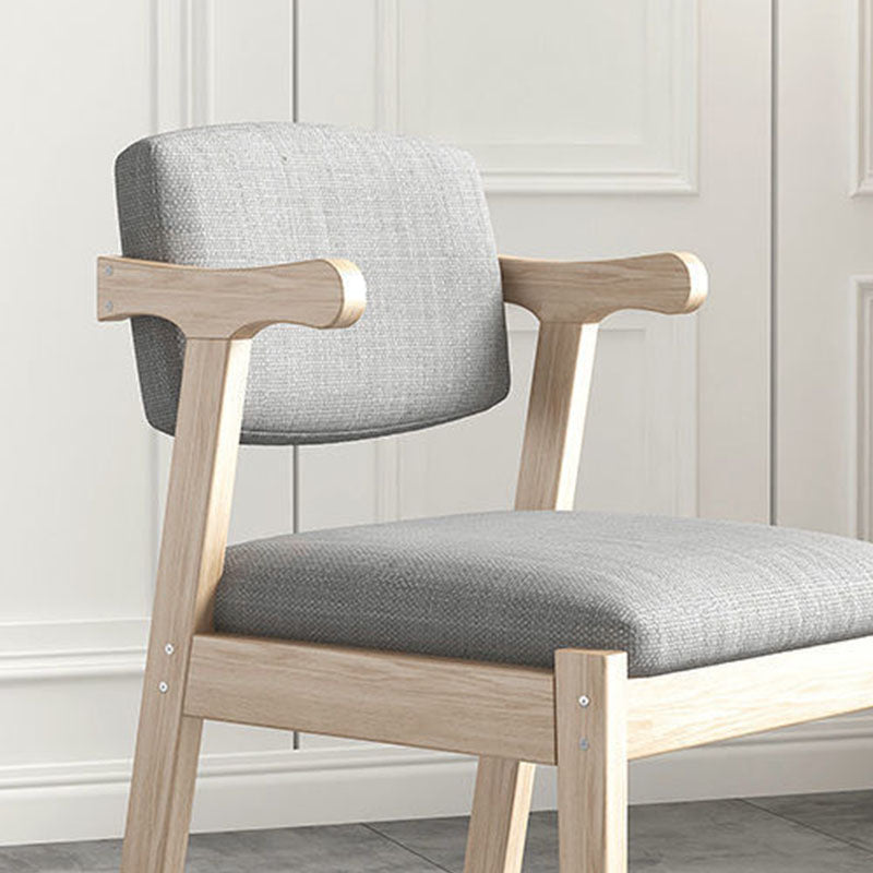 Contemporary Style Chair Armless Open Back Chair with Wood Legs for Home