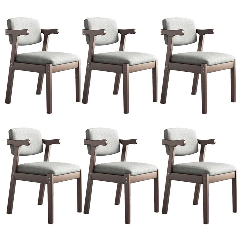 Contemporary Style Chair Armless Open Back Chair with Wood Legs for Home