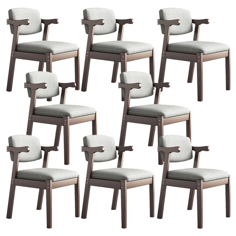 Contemporary Style Chair Armless Open Back Chair with Wood Legs for Home