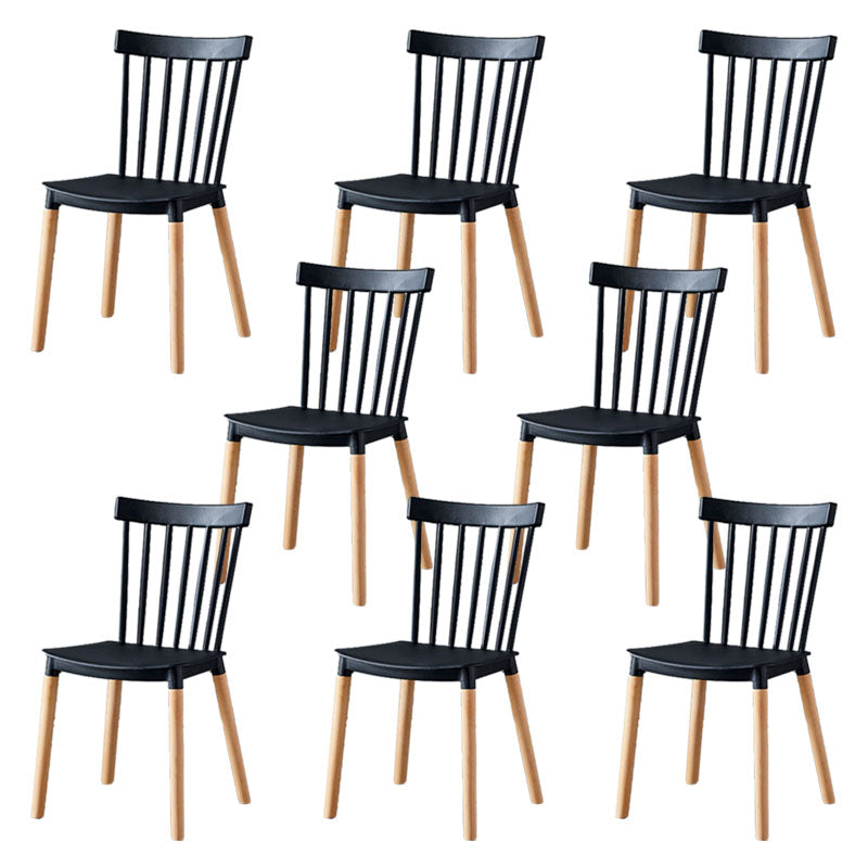 Contemporary Style Chair Dining Armless Dining Chairs with Wooden Legs for Home