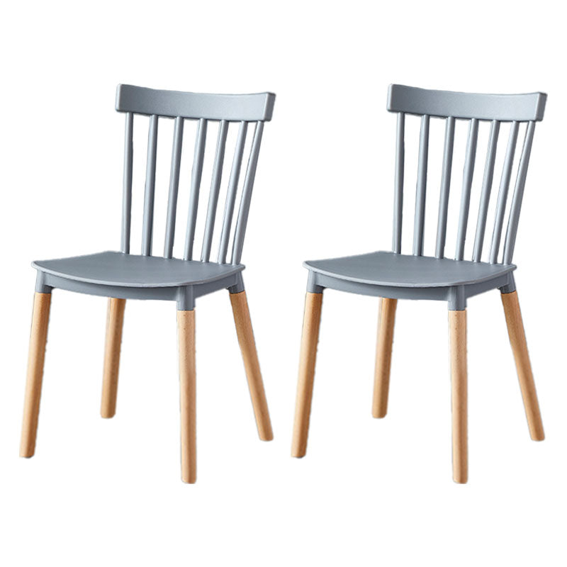 Contemporary Style Chair Dining Armless Dining Chairs with Wooden Legs for Home