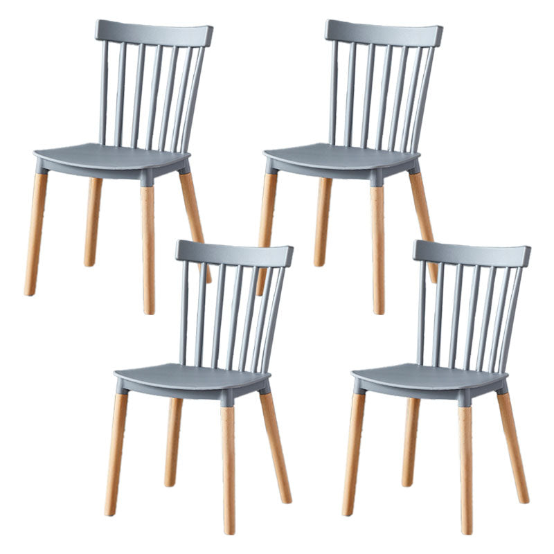 Contemporary Style Chair Dining Armless Dining Chairs with Wooden Legs for Home