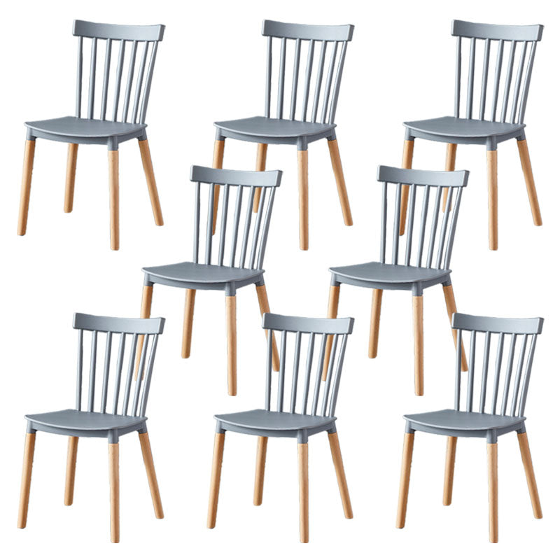Contemporary Style Chair Dining Armless Dining Chairs with Wooden Legs for Home