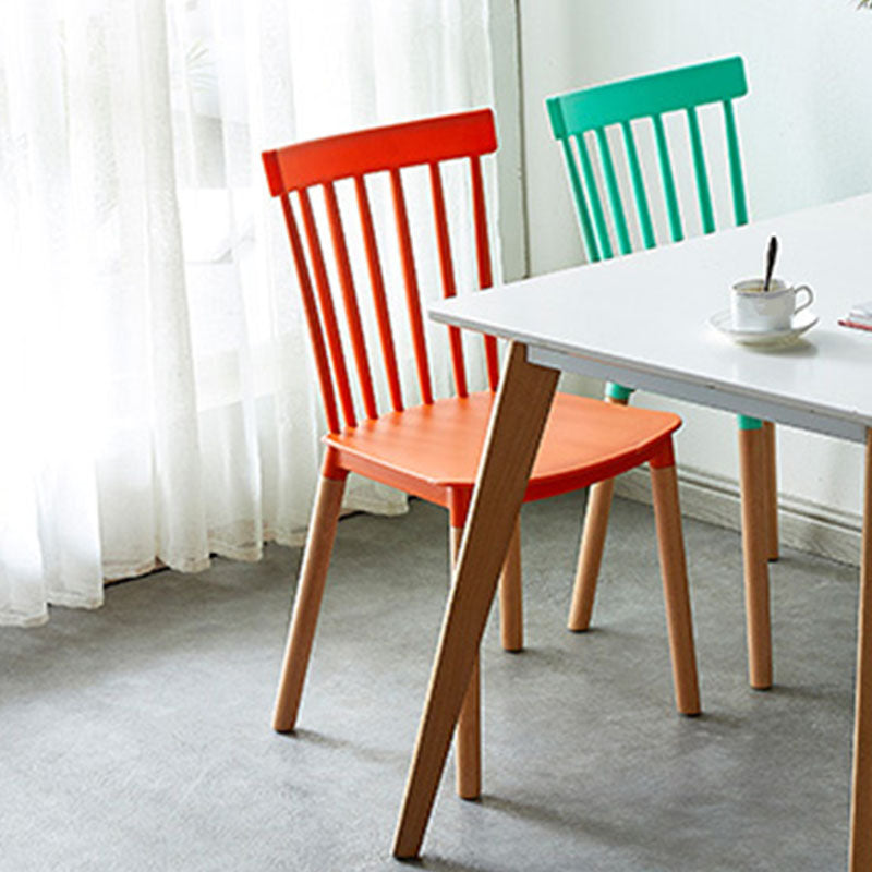 Contemporary Style Chair Dining Armless Dining Chairs with Wooden Legs for Home
