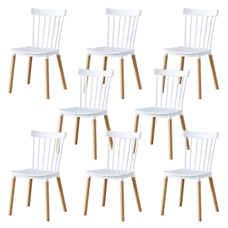 Contemporary Style Chair Dining Armless Dining Chairs with Wooden Legs for Home