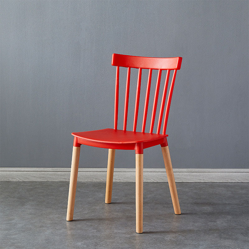Contemporary Style Chair Dining Armless Dining Chairs with Wooden Legs for Home