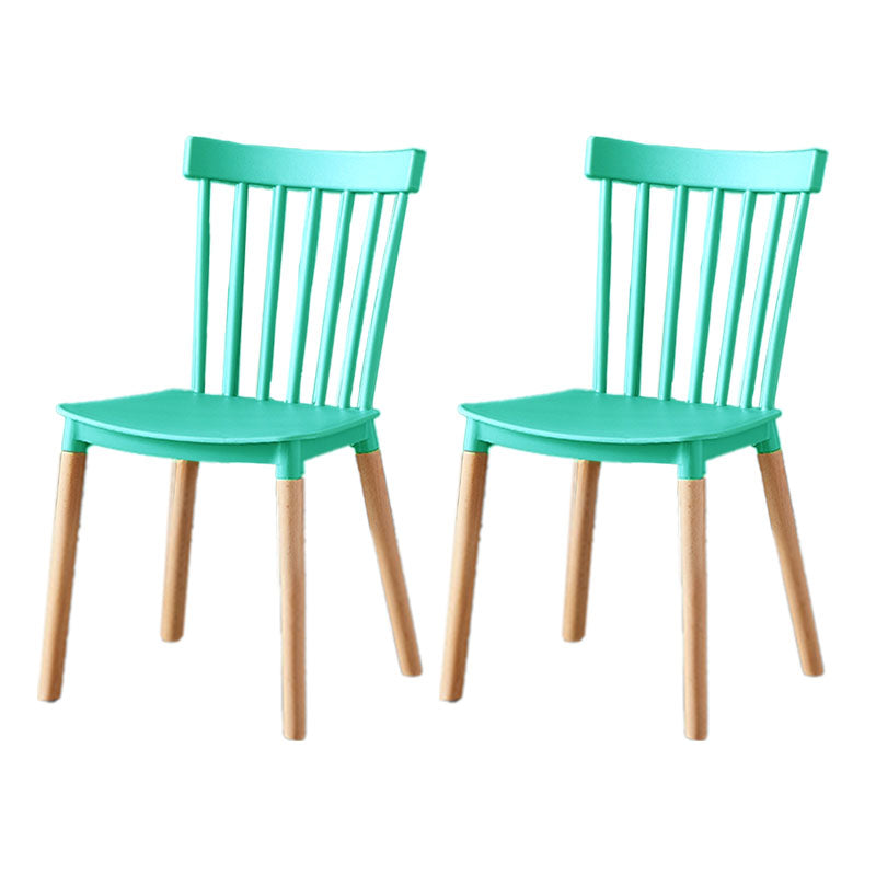 Contemporary Style Chair Dining Armless Dining Chairs with Wooden Legs for Home