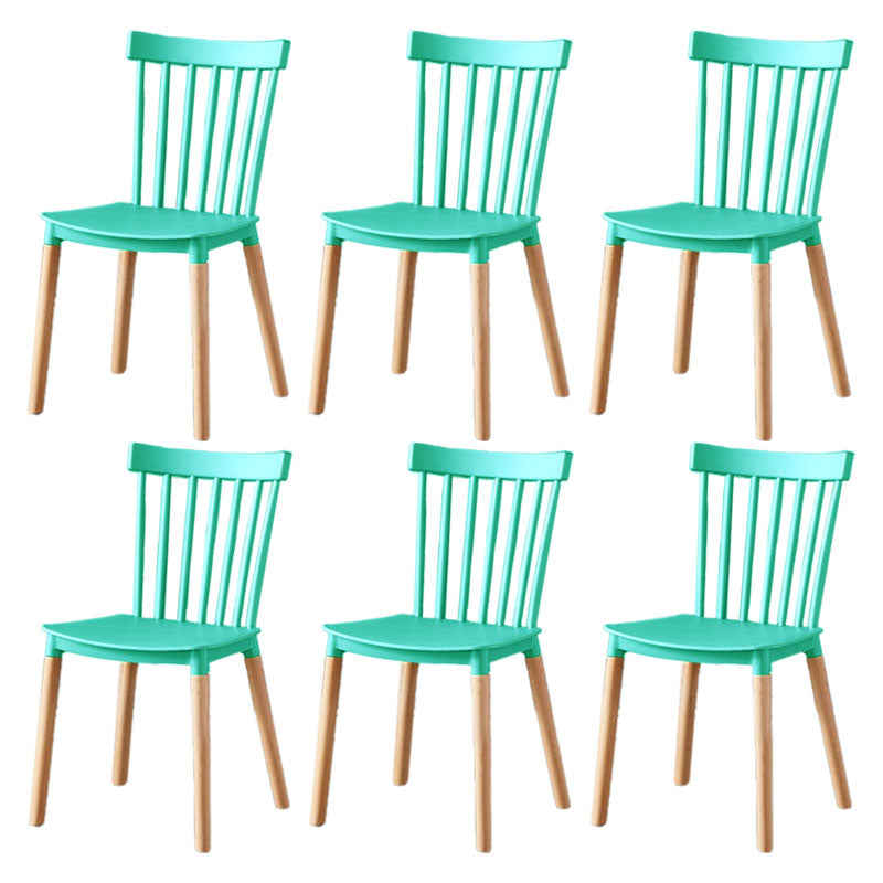 Contemporary Style Chair Dining Armless Dining Chairs with Wooden Legs for Home