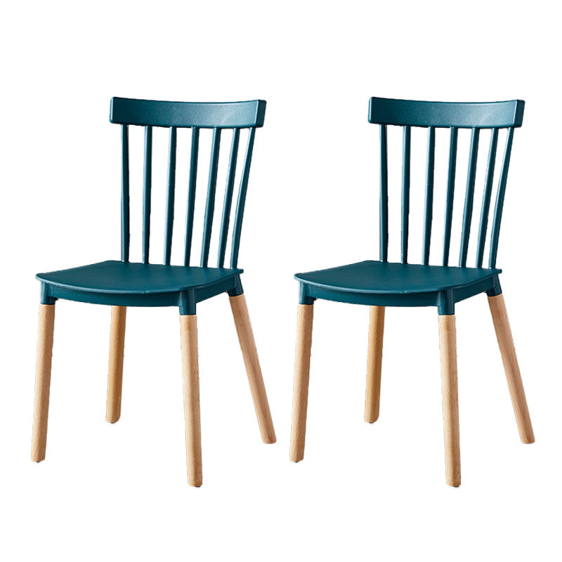 Contemporary Style Chair Dining Armless Dining Chairs with Wooden Legs for Home