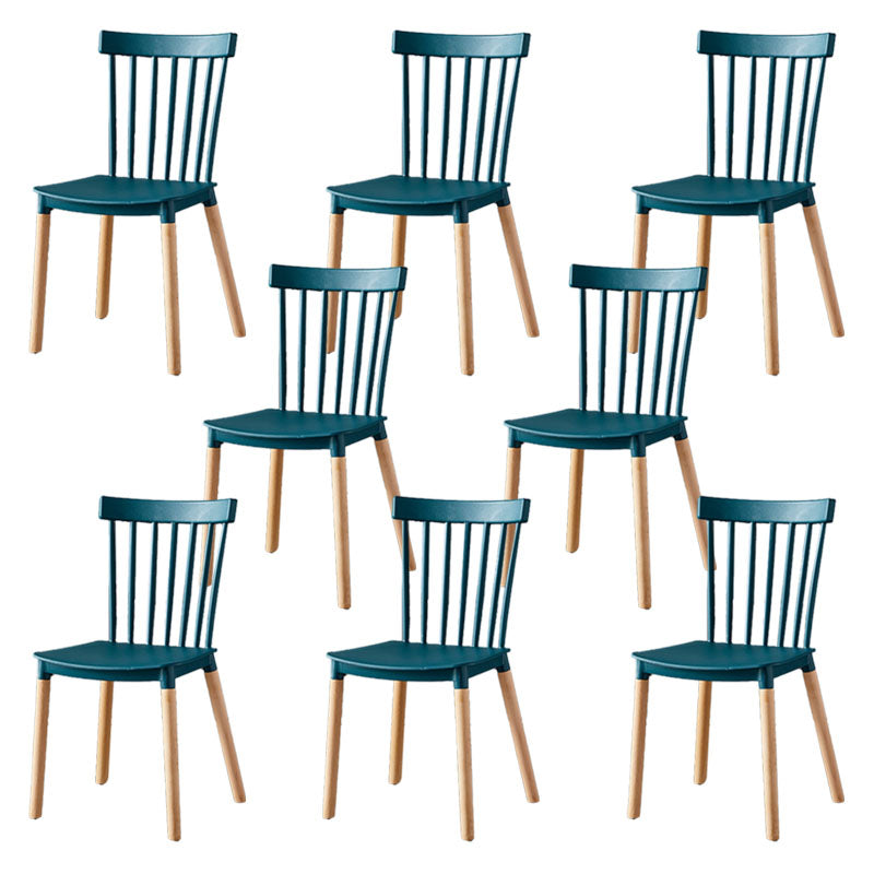 Contemporary Style Chair Dining Armless Dining Chairs with Wooden Legs for Home