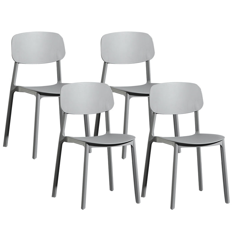 Modern Open Back Side Chair Plastic Indoor Arm Chair for Dining Room Bedroom