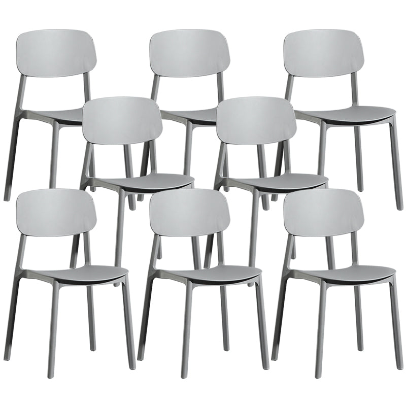 Modern Open Back Side Chair Plastic Indoor Arm Chair for Dining Room Bedroom
