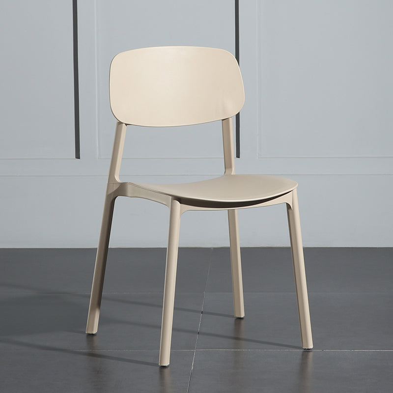 Modern Open Back Side Chair Plastic Indoor Arm Chair for Dining Room Bedroom